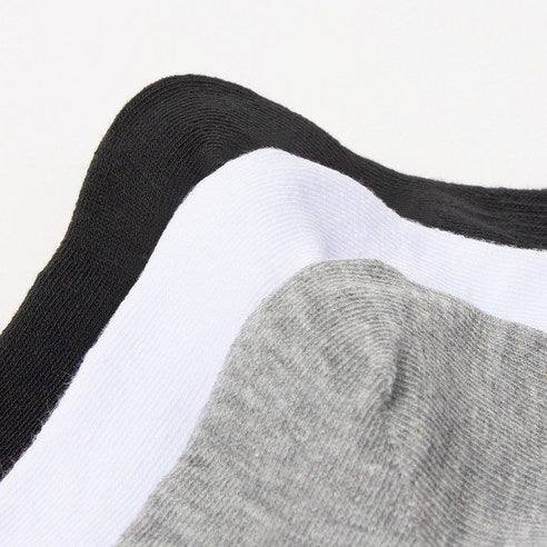 A set of 10 pairs of Korean-made women's plain cotton socks - MOQ 3