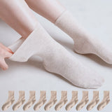 From Santa, 10 pairs of high-density, non-compressive, high-density cotton plain socks - MOQ 3