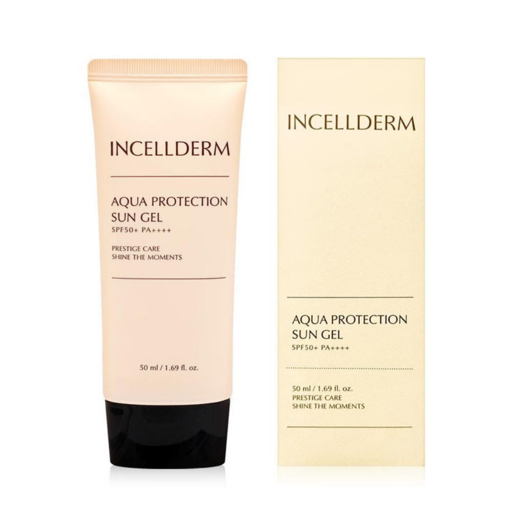 INCELLDERM Aqua Protection Sun Gel SPF50 PA++++ 50ml - Hydrating formula that prevents dryness and keeps the skin moisturized