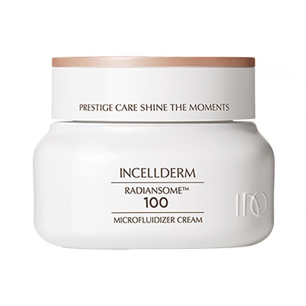 INCELLDERM Radiansome100 Microfluidizer Cream in a 50ml container, formulated to provide deep hydration and nourishment to the skin.