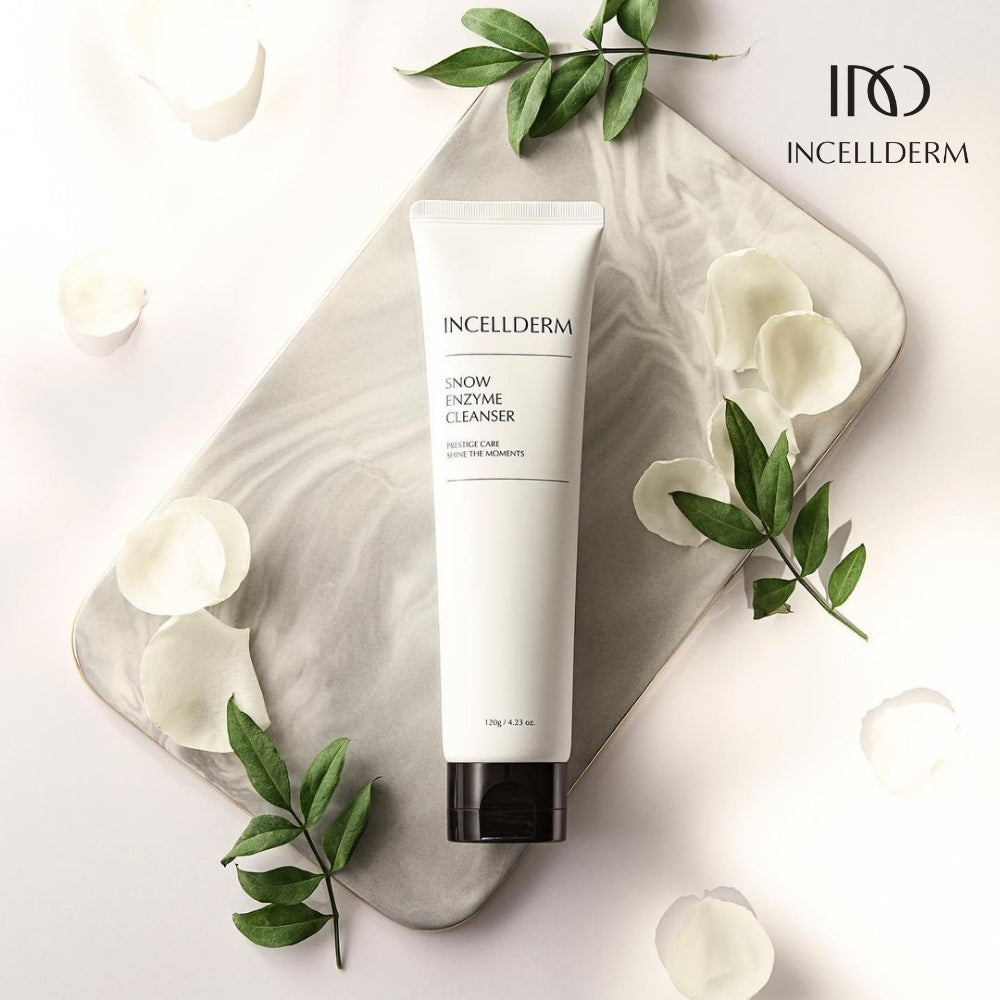 INCELLDERM Snow Enzyme Cleanser 120g - Suitable for all skin types, including sensitive skin, due to its mild and non-irritating formulation.