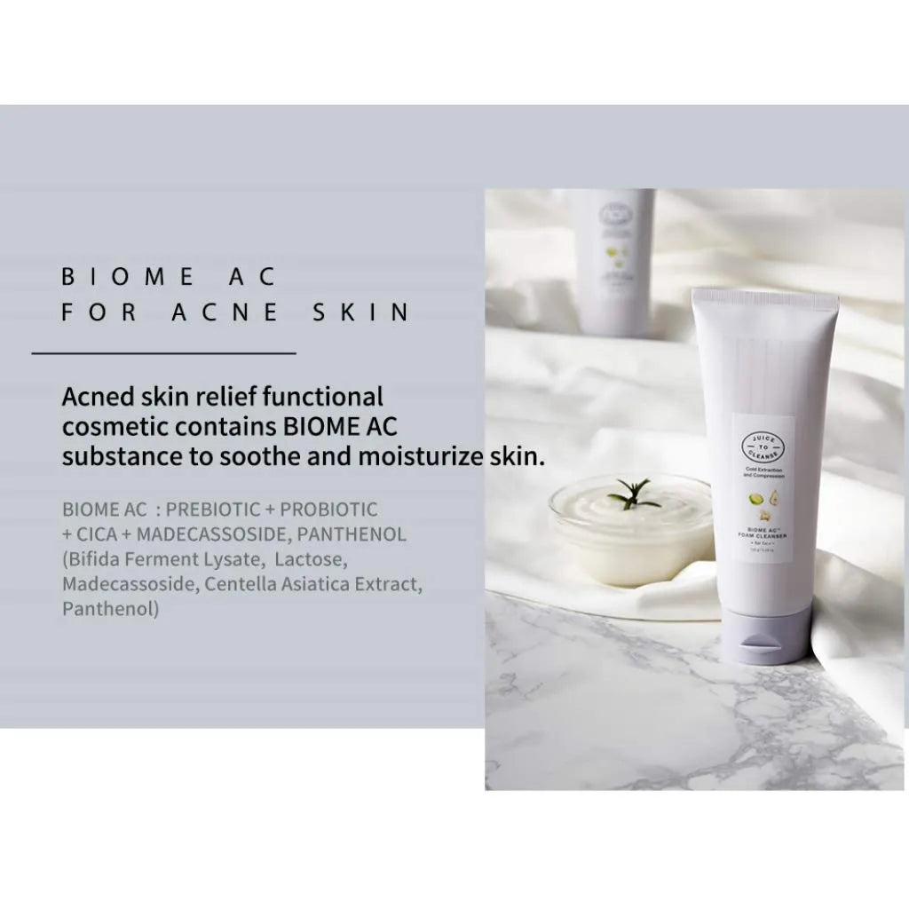 Juice To Cleanse Biome Ac Foam Cleanser - MOQ 15.00