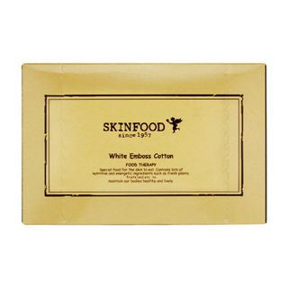 SKINFOOD WHITE EMBOSS COTTON (12) - MOQ 30