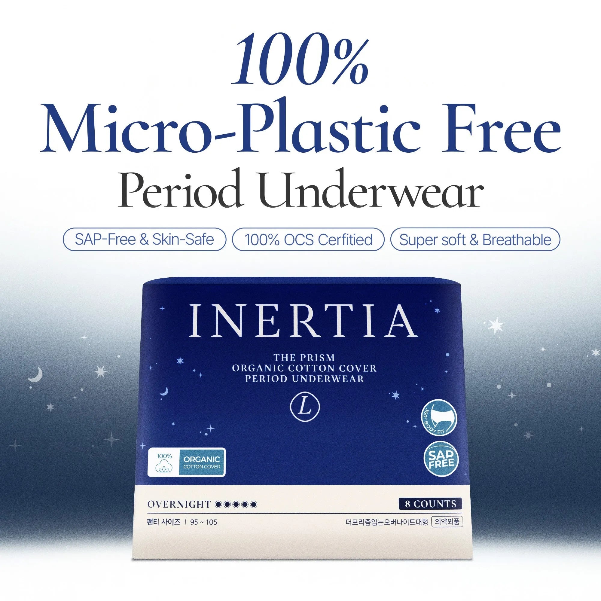 Night Defense Essential Inertia Overnight Underwear™ (Large 8pcs)