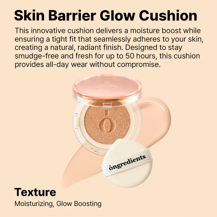 Ongredients Skin Barrier Glow Cover Cushion  21C Pure - MOQ 60.00