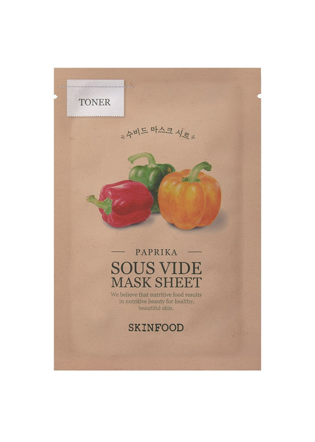 SKINFOOD PAPRIKA SOUS VIDE MASK SHEET 10EA - MOQ 30