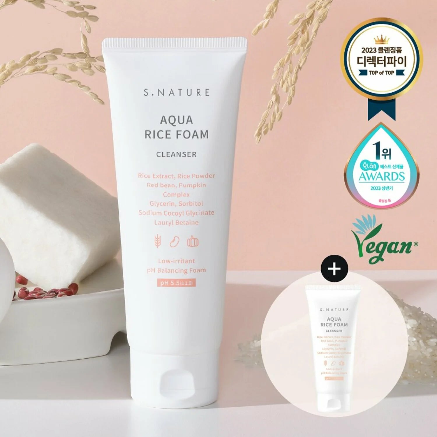 S.NATURE AQUA RICE FOAM CLEANSER