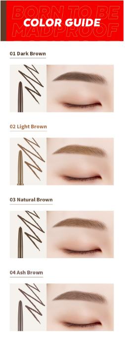 A'PIEU Born To Be Madproof Skinny Brow Pencil 0.08g - 4 Colors - DODOSKIN