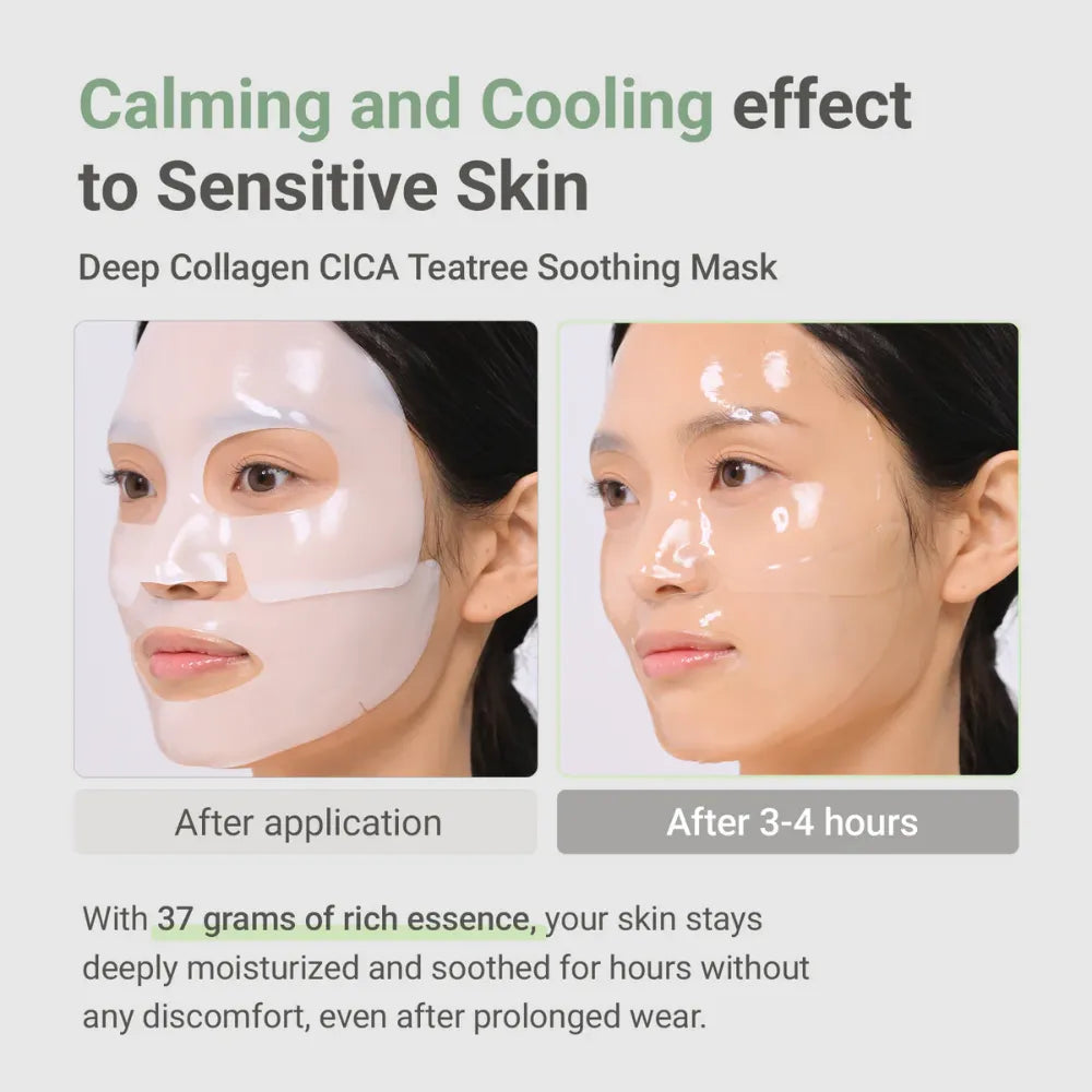 Sungboon Editor Deep Collagen Cica Teatree Soothing Mask 37g*4ea - MOQ 30