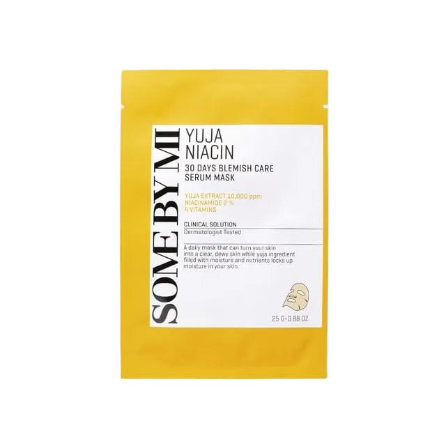 SOME BY MI YUJA NIACIN 30 DAYS BLEMISH CARE SERUM MASK [25g] - MOQ 400