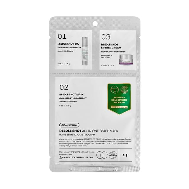 VT Cosmetics REEDLE SHOT ALL IN ONE 3STEP MASK - MOQ 280