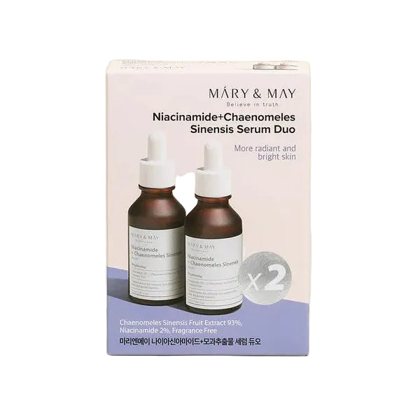 Mary&May Niacinamide+Chaenomeles Sinensis Serum Duo (30ml x2) - MOQ 30