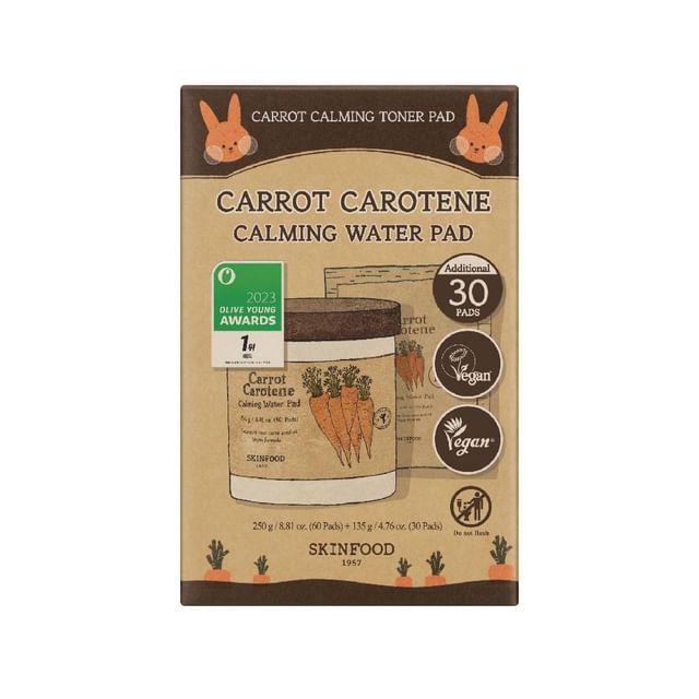 SKINFOOD (GLOBAL)CARROT CAROTENE CALMING WATER PAD SPECIAL PLUS SET - MOQ 10