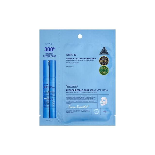 VT Cosmetics HYDROP REEDLE SHOT 300hL 2 STEP MASK - MOQ 400