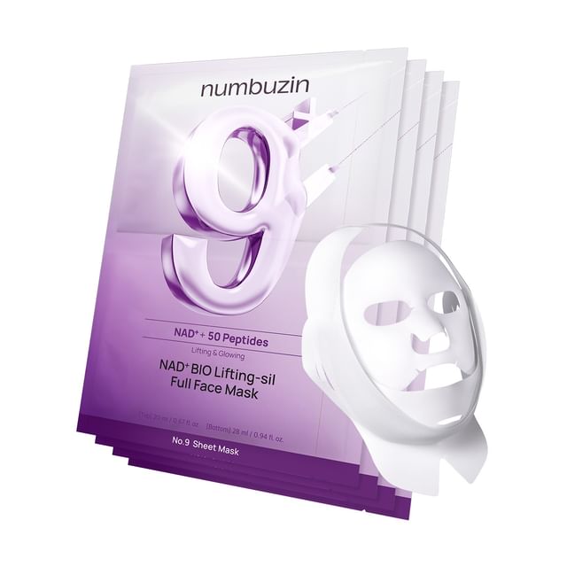 Numbuzin No. 9 NAD Bio Lifting-sil Full Face Pack Sheet (1ea) - MOQ 200