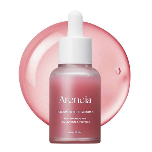 Arencia Fresh Red Smoothie Serum 8
 Collagen + Peptide + Rosehip (30ml)
 
 *Pore-tightening & Volumizing & Anti-aging