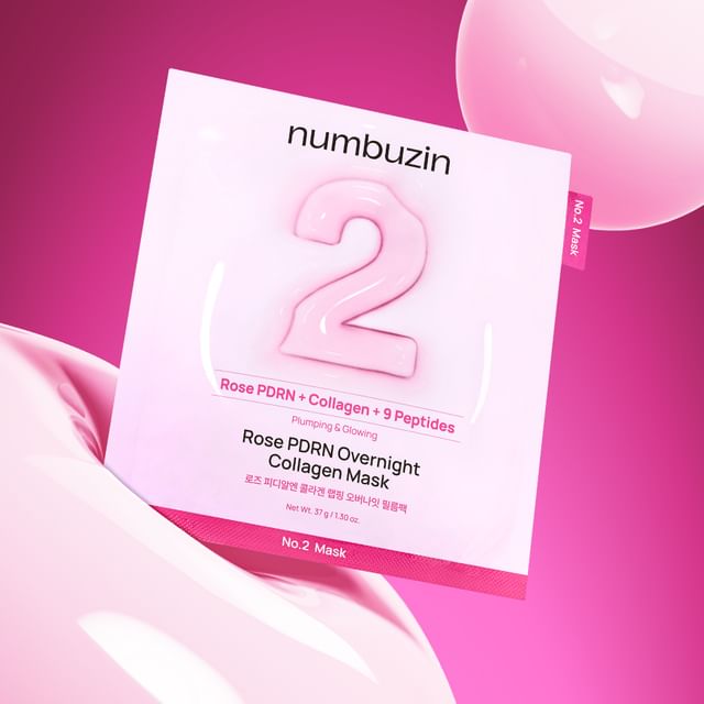 Numbuzin No.2 Rose PDRN Overnight Collagen Mask (1ea) - MOQ 240