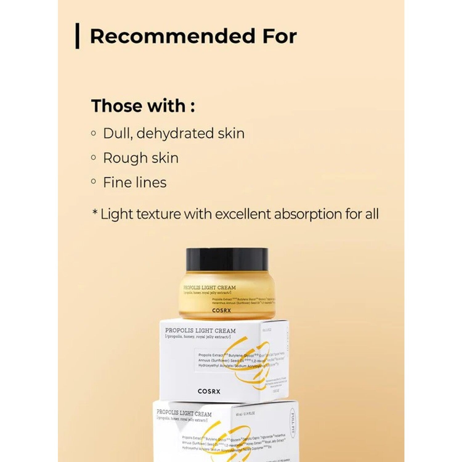 (Matthew) COSRX Full Fit Propolis Light Cream 65ml - DODOSKIN