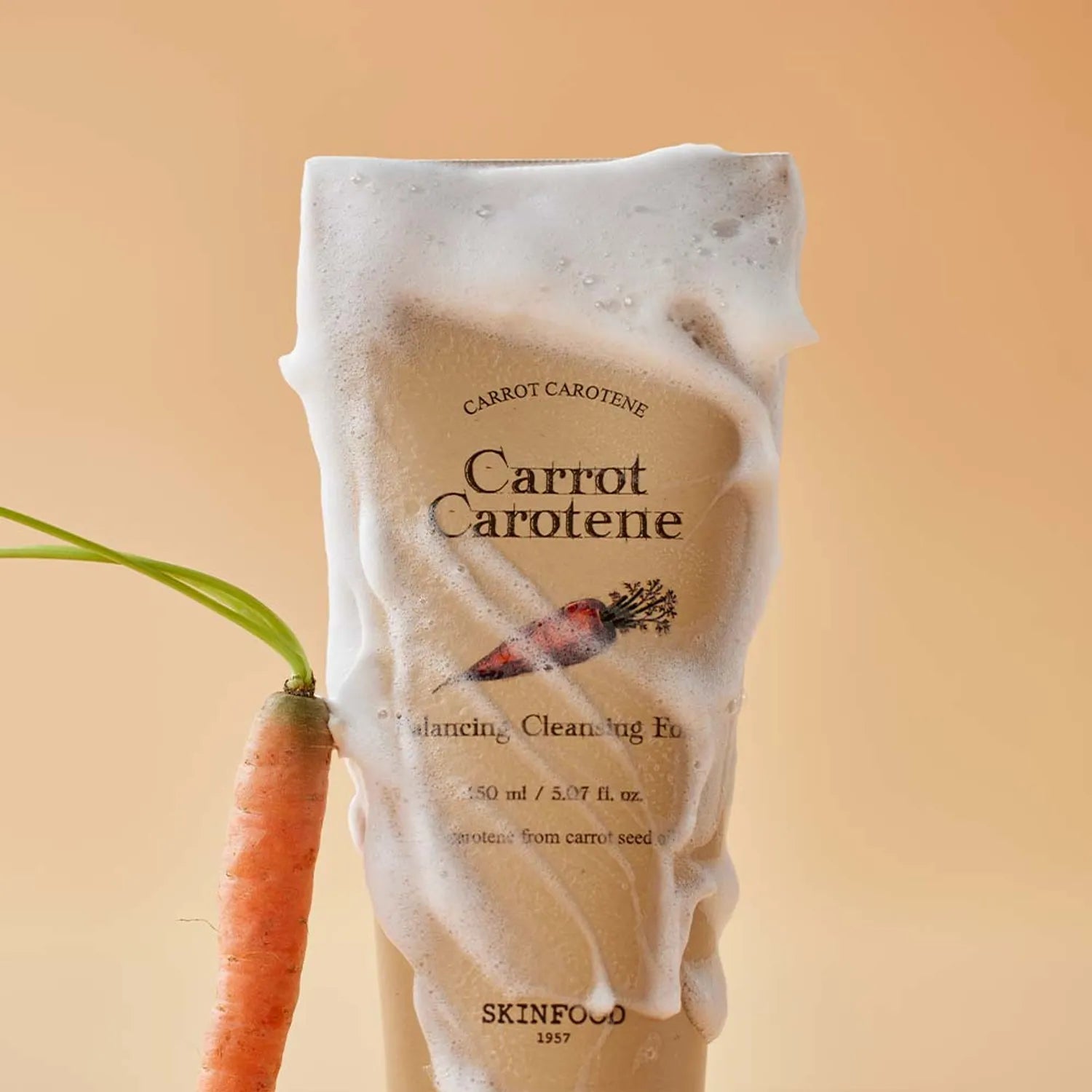 SKINFOOD CARROT CAROTRNE BALANCING CLEANSING FOAM - MOQ 10