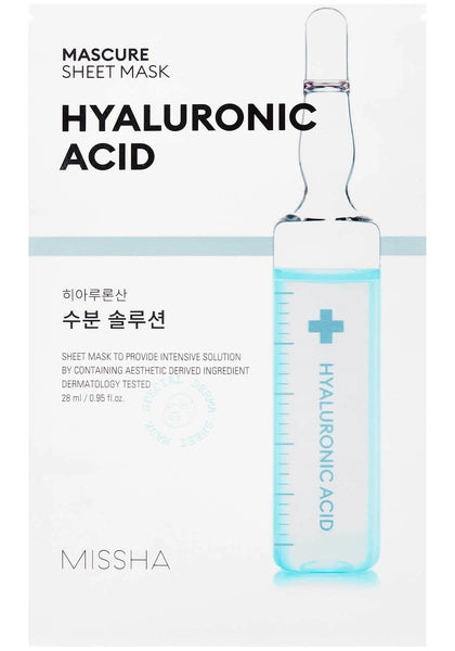 MISSHA MASCURE_HYDRA_SOLUTION_SHEET_MASK_[HYALURON_ACID] - MOQ 36