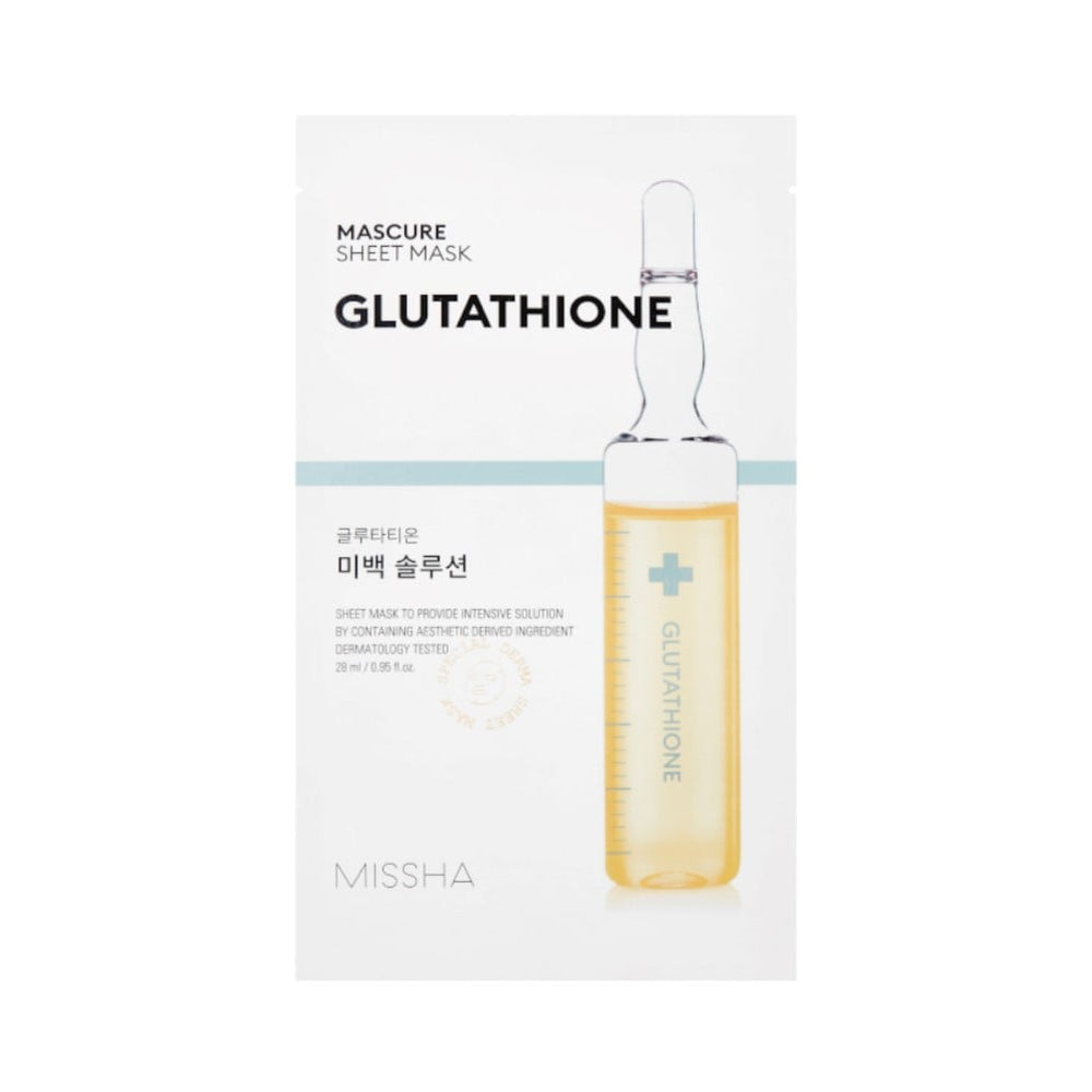 MISSHA MASCURE_WHITENING_SOLUTION_SHEET_MASK_[GLUTATHIONE] - MOQ 36