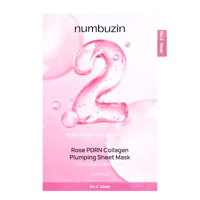 Numbuzin No.2 Rose PDRN Collagen Plumping Sheet Mask (1ea) - MOQ 300