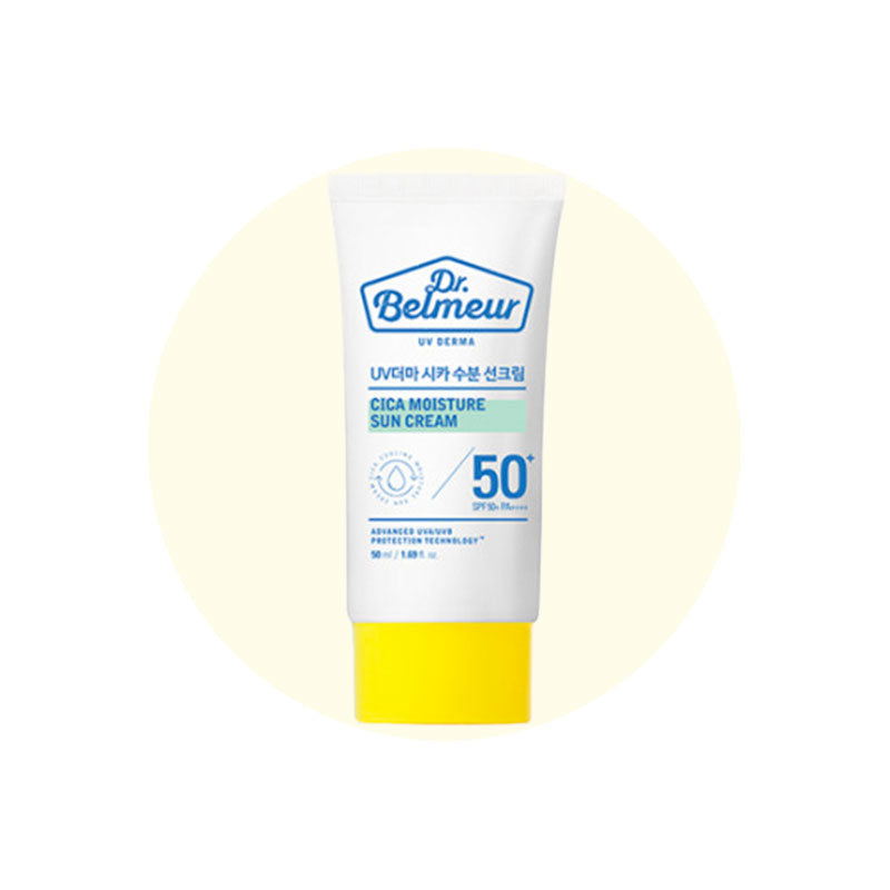 THE FACE SHOP Dr. Belmeur UV Derma Cica Moisture Sun Cream SPF 50+ PA++++ 50ml - DODOSKIN