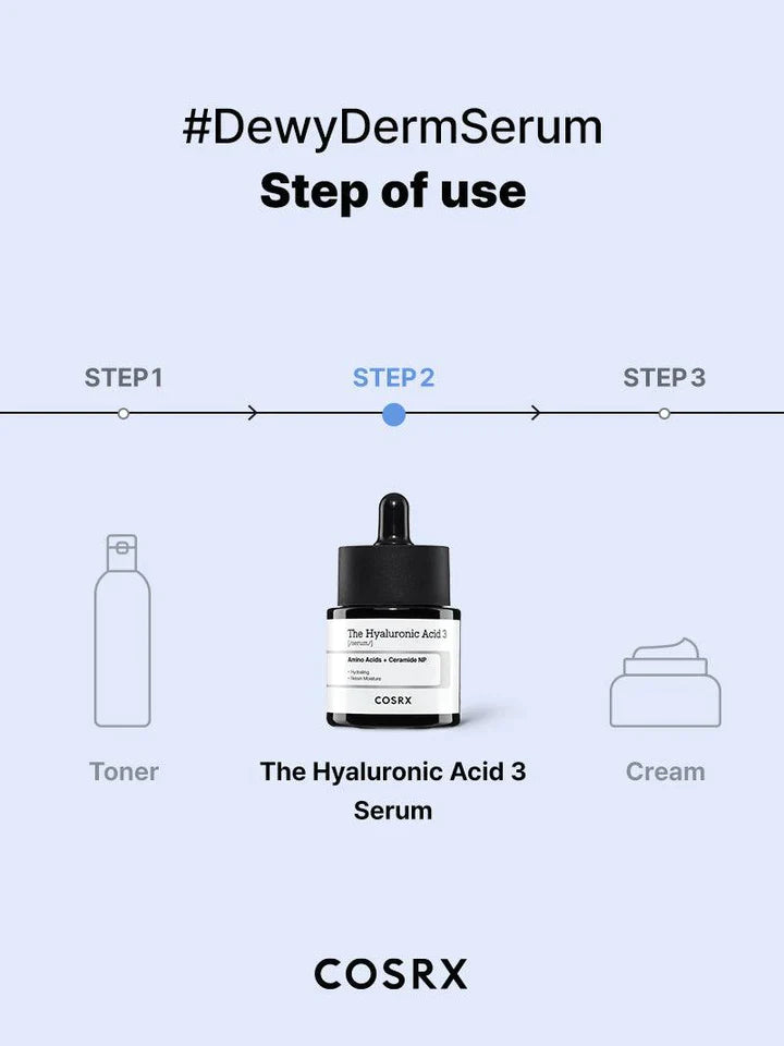 COSRX The Hyaluronic Acid 3 Serum 20ml - DODOSKIN