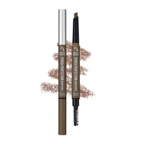 Holika Holika Wonder Drawing Penta Perfection Brow Pencil 03 Ash Brown - MOQ 96