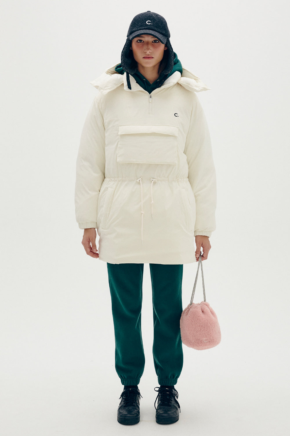 Warm Goose Down Anorak - Ivory