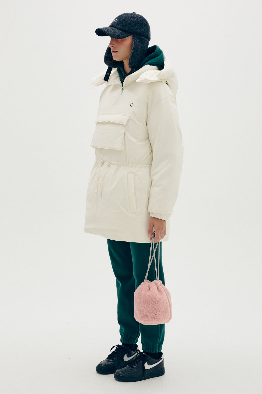 Warm Goose Down Anorak - Ivory