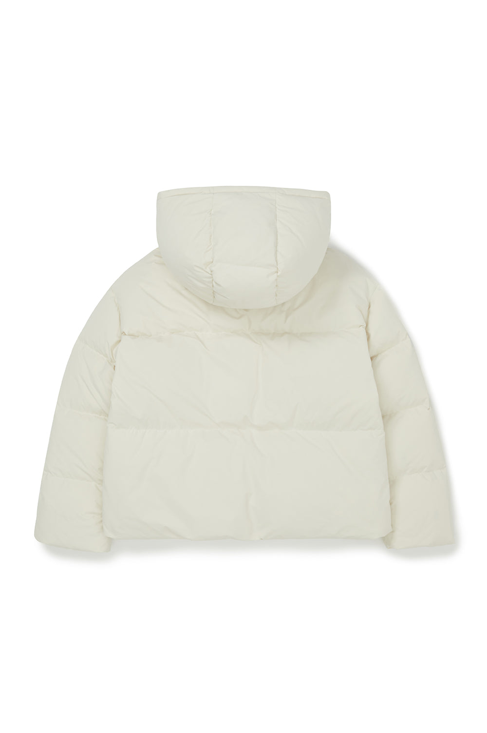 Hooded Quilted Down Jacket - Ivory