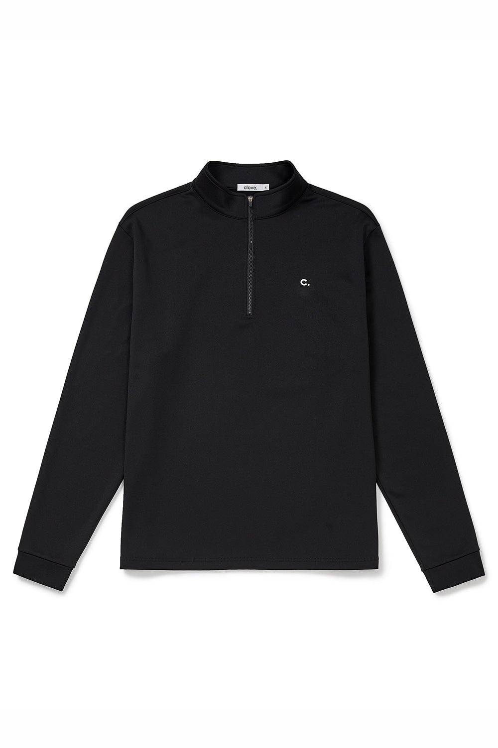 Half-Zip Long T-Shirt Men - Black