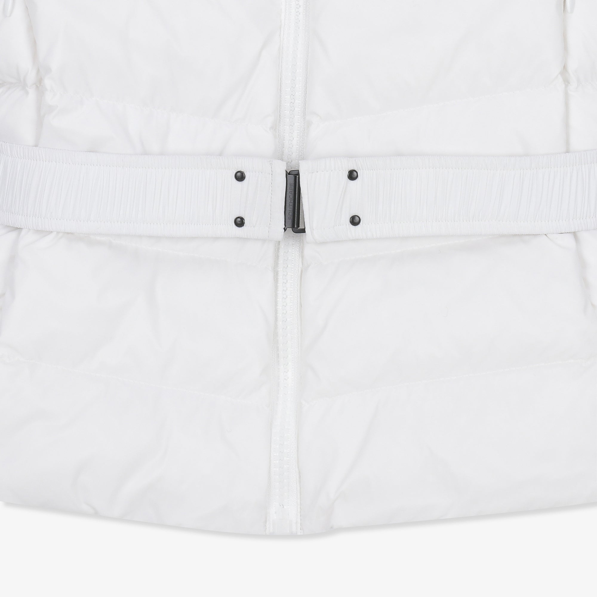 Women's Knit Sleeve Belt Down - White