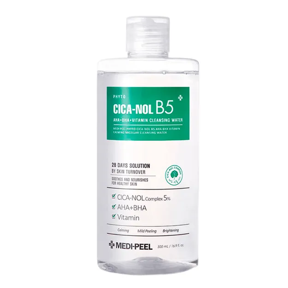 MEDI-PEEL Phyto Cica-nol B5 AHA BHA Vitamin Calming Micellar Cleansing Water 500ml - DODOSKIN