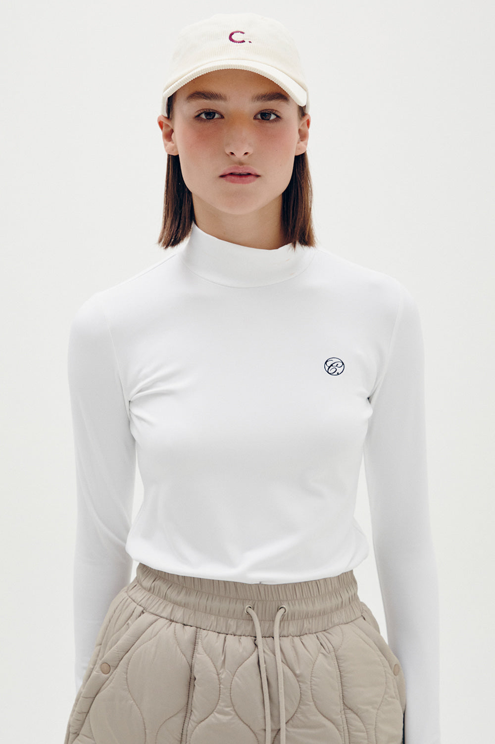 Logo Turtle Neck - White