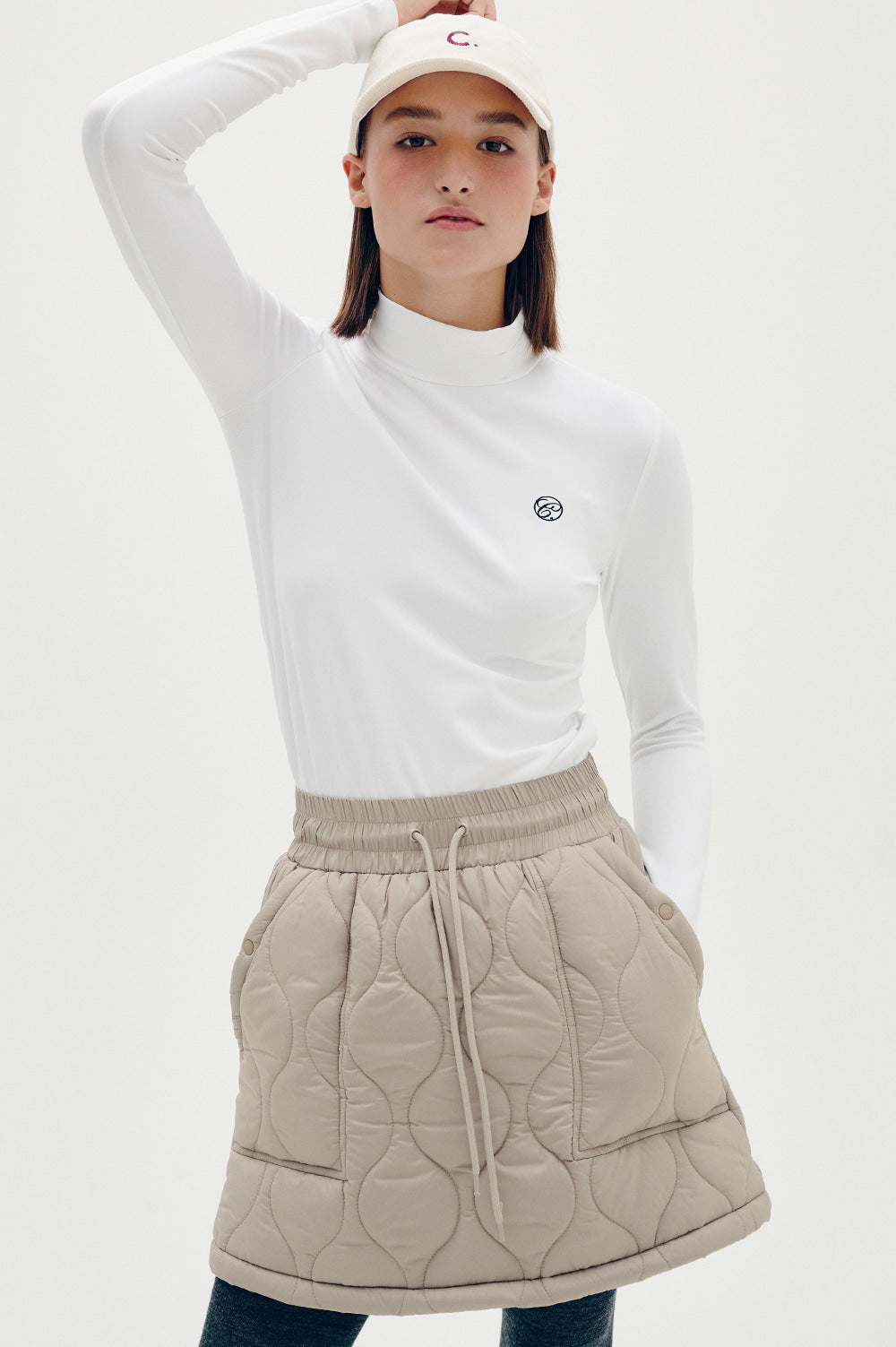 Logo Turtle Neck - White