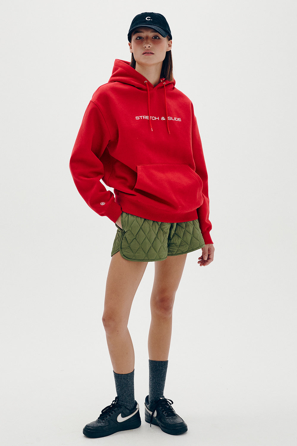 Graphic Fleece-Lined Hoody - Red