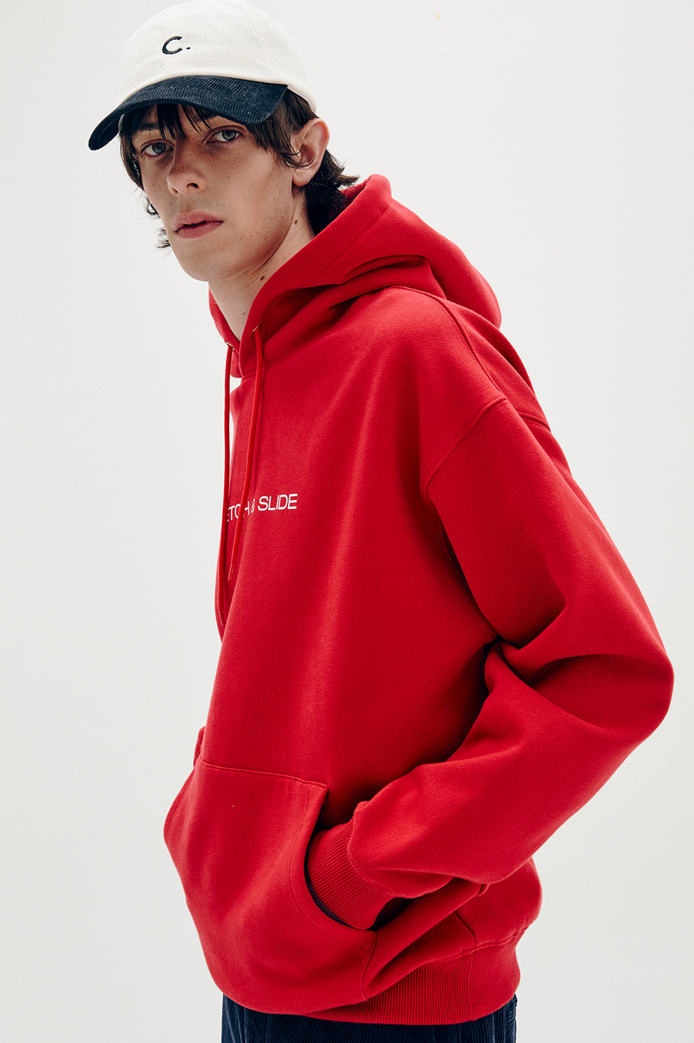 Graphic Fleece-Lined Hoody - Red