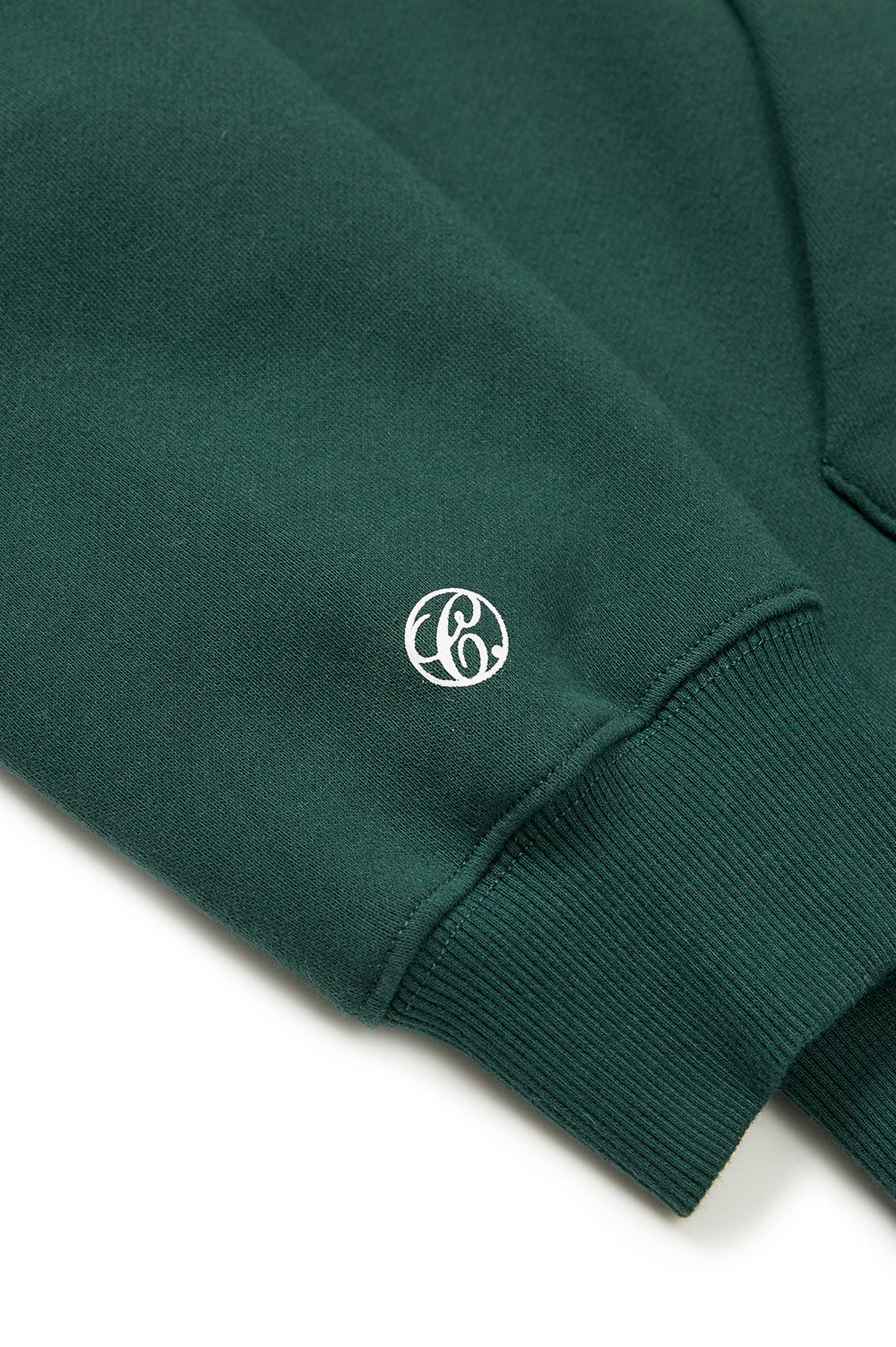 Graphic Fleece-Lined Hoody - Dark Green