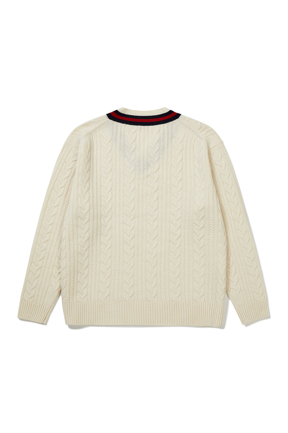 Cricket Cable V-Neck Knit Men - Ivory