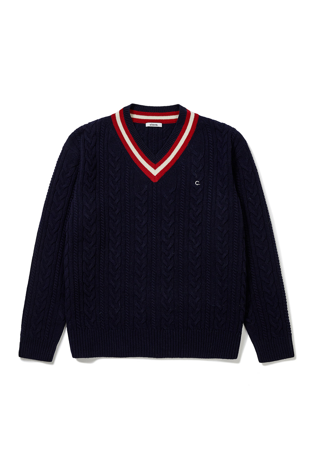 Cricket Cable V-Neck Knit Men - Navy