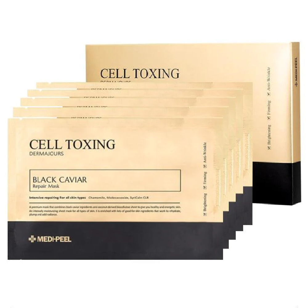 MEDI-PEEL Cell Toxing Black Caviar Dermajours Repair Mask Set - DODOSKIN