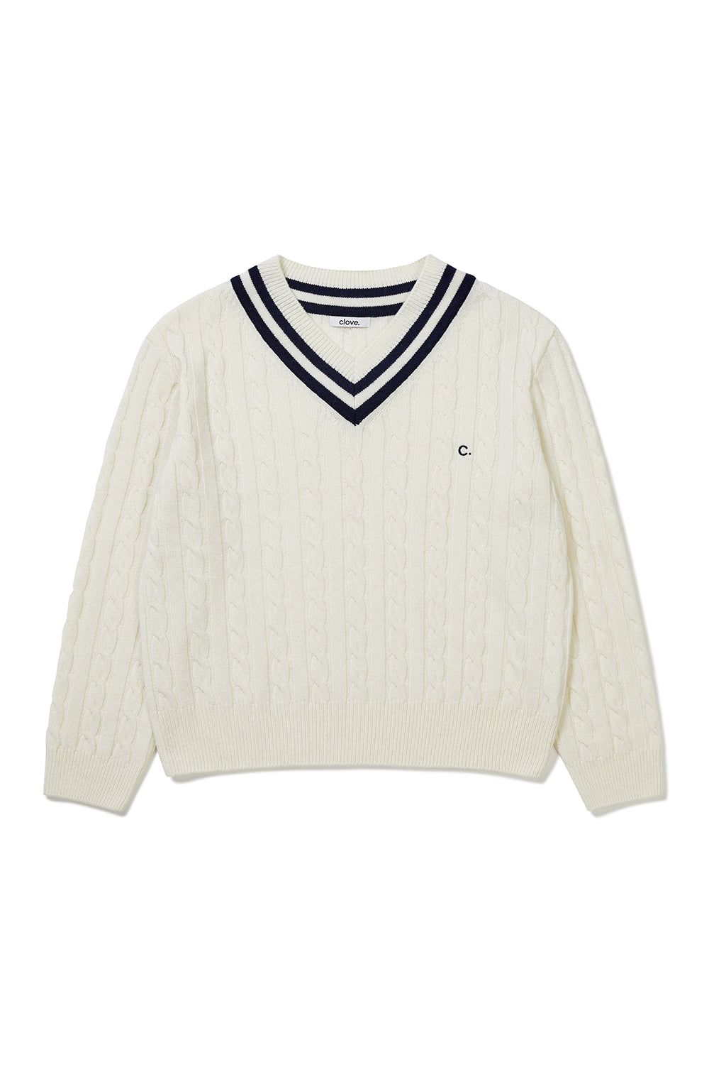 Cricket Cable V-Neck Knit Women - Ivory