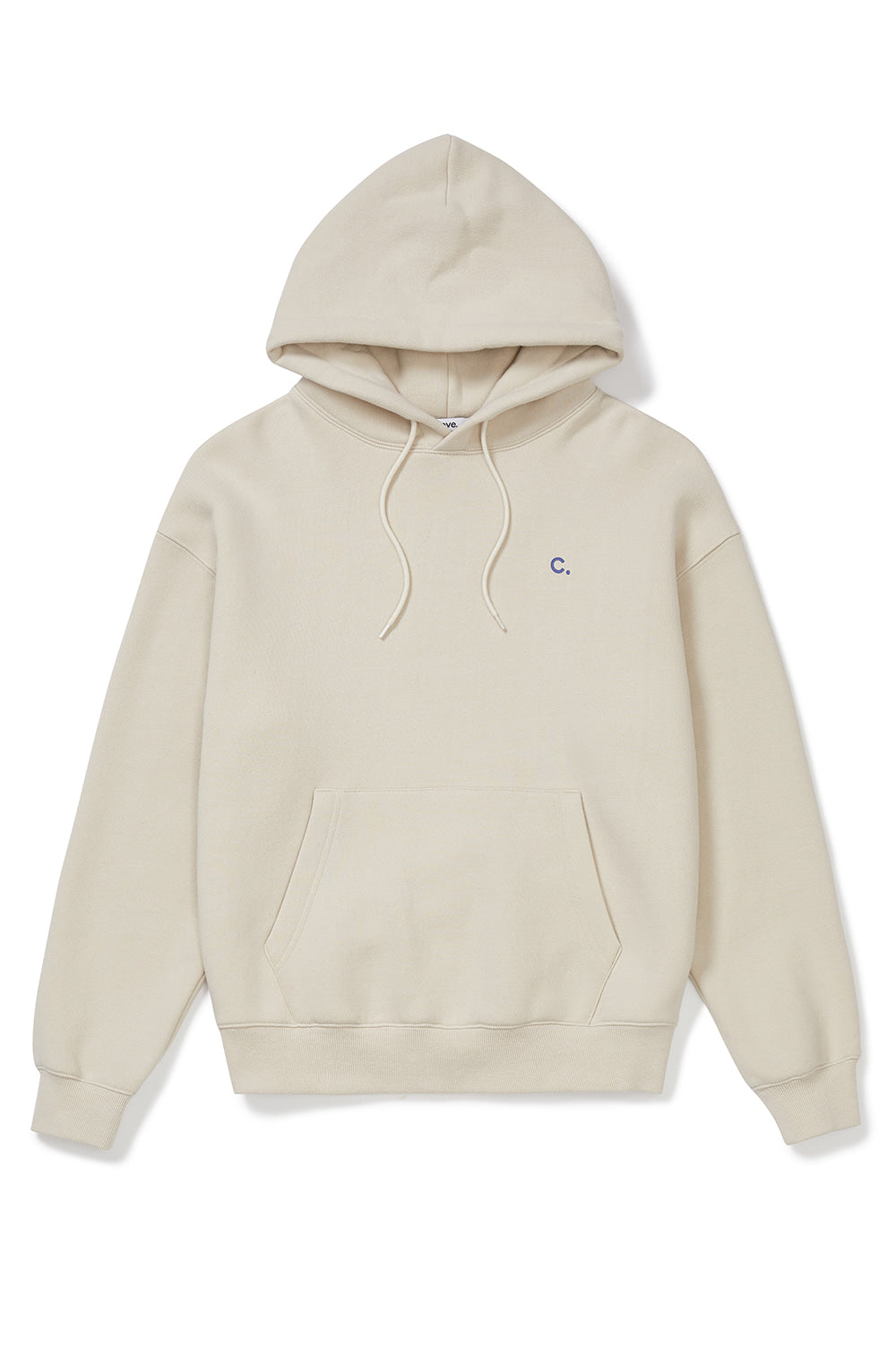 Logo Fleece-Lined Hoody - Beige