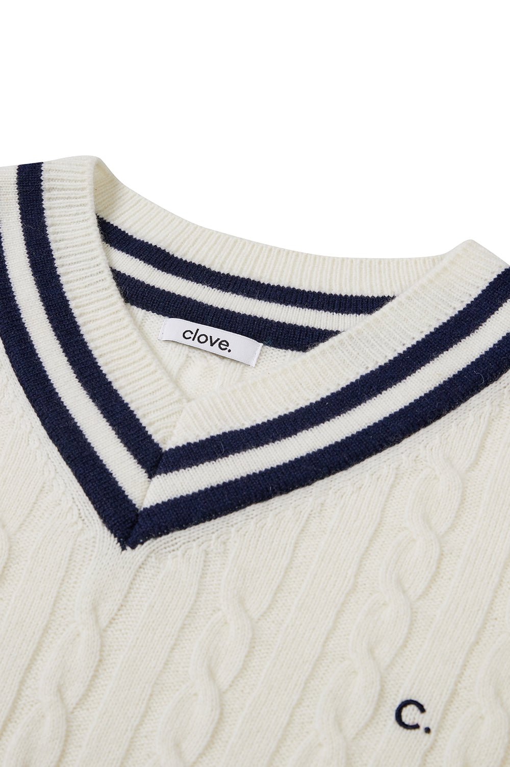 Cricket Cable V-Neck Knit Women - Ivory