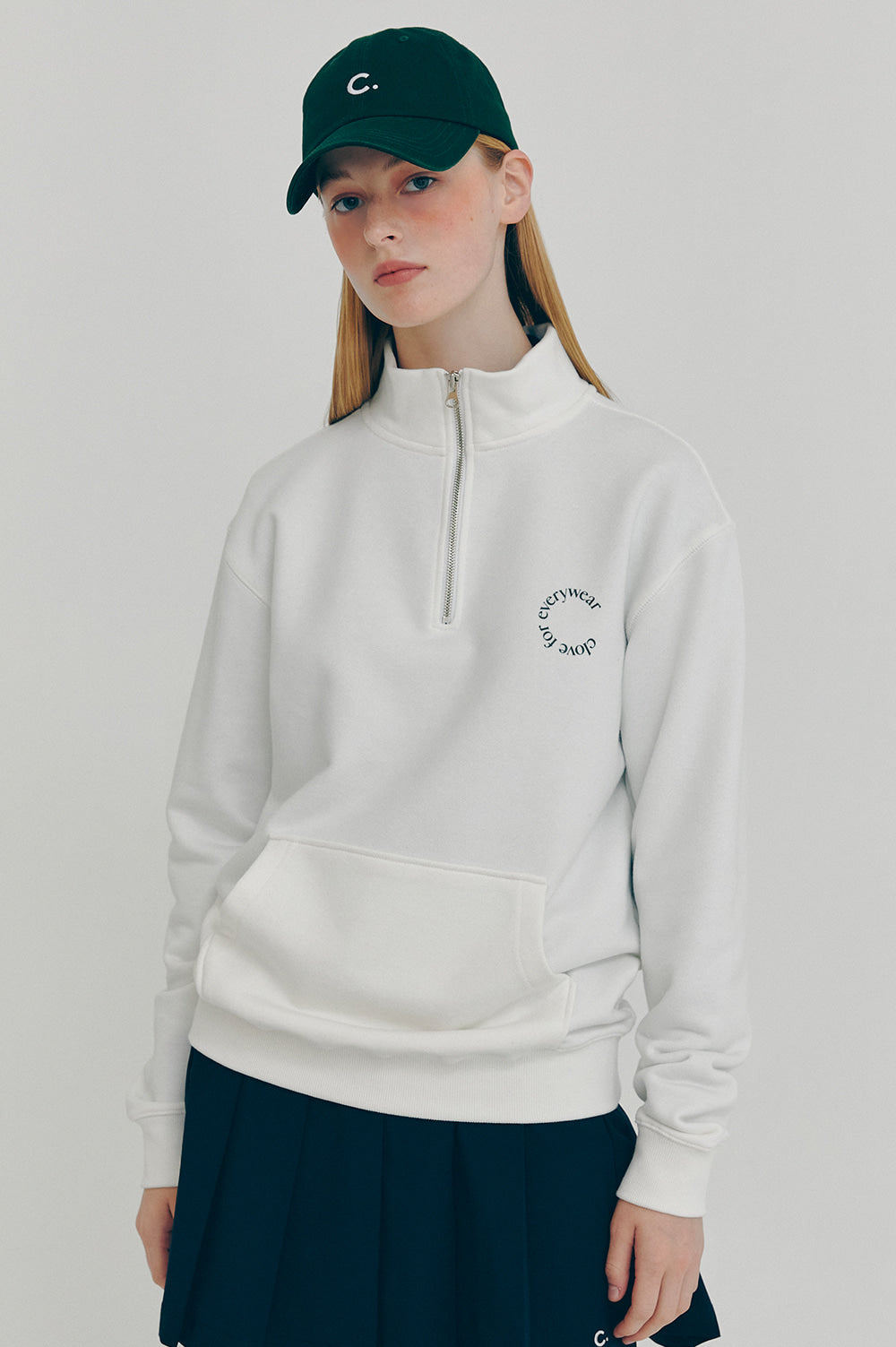 Active Half-Zip Sweatshirt - Ivory