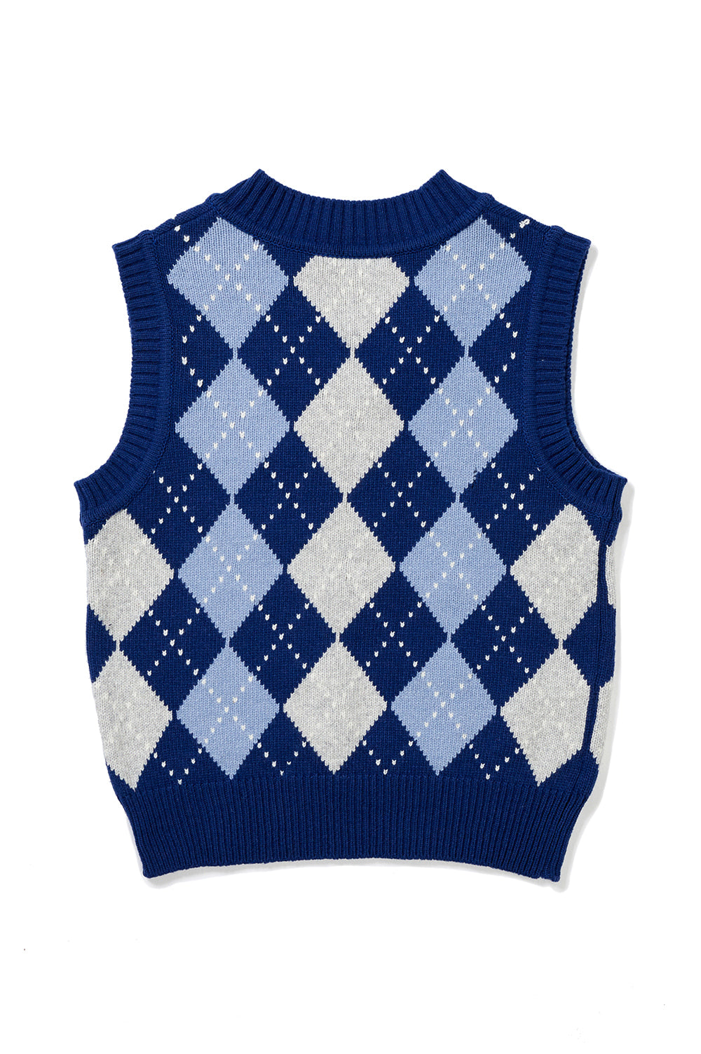 Argyle Wool Vest - Blue