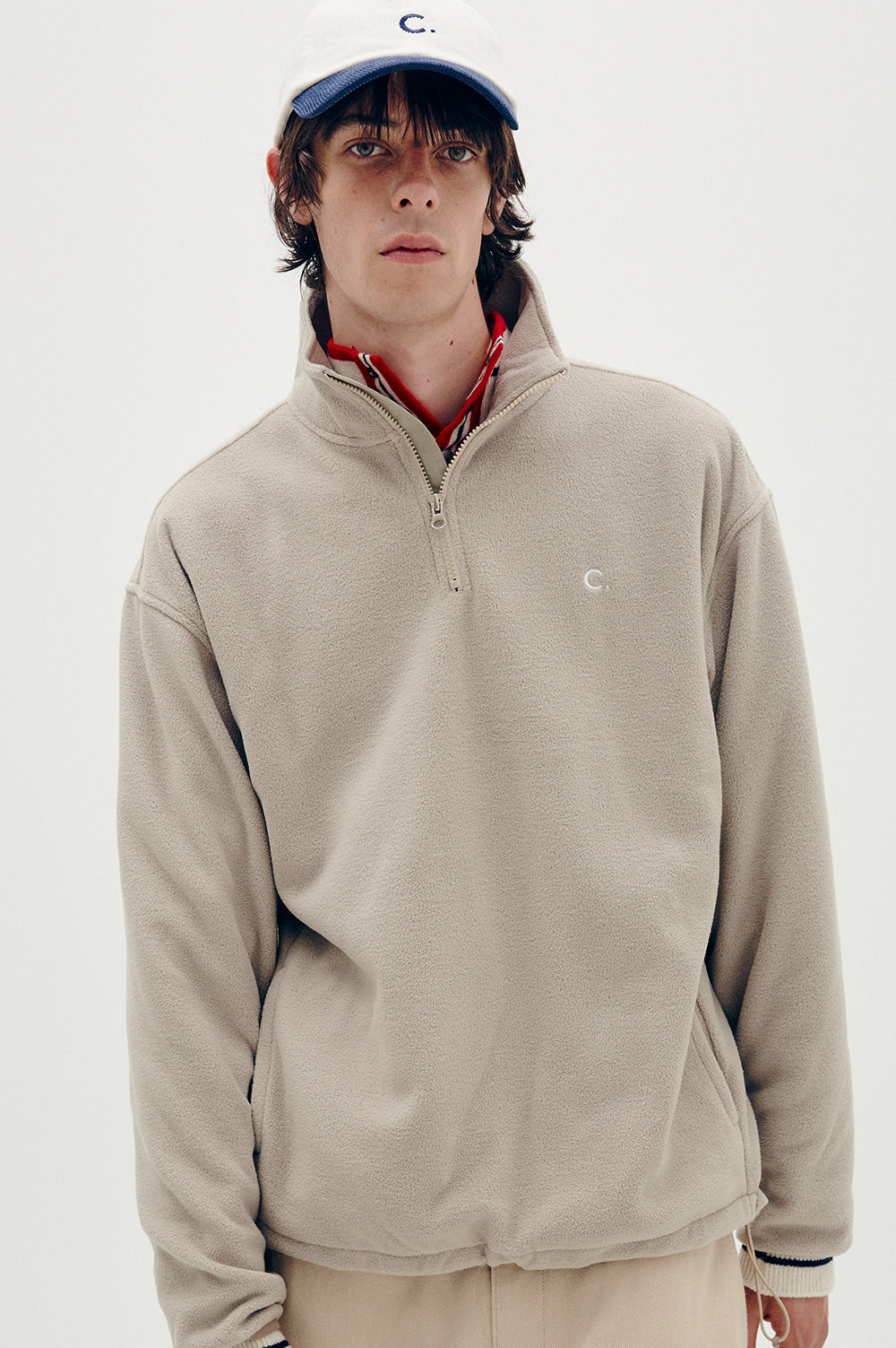 Basic Fleece Half-Zip - Beige