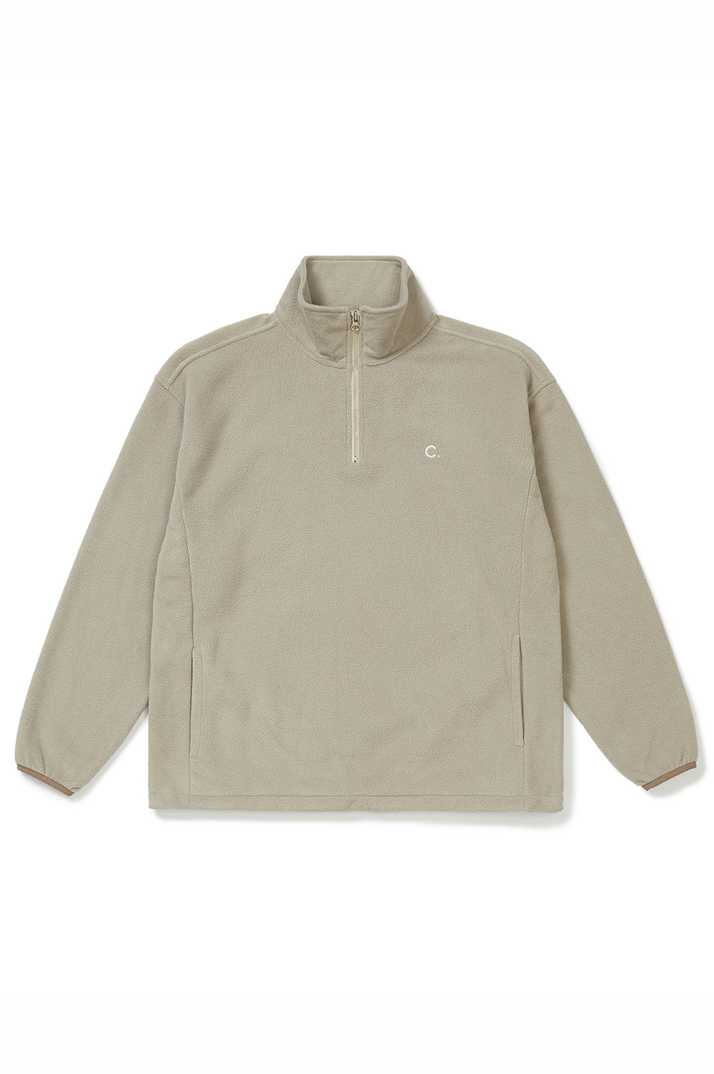 Basic Fleece Half-Zip - Beige